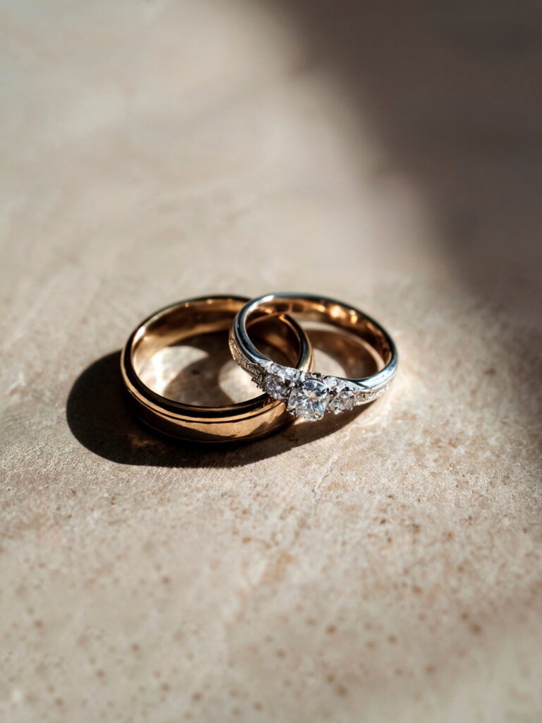 Woman measuring her finger for a size 6 ring with fabric tape measure